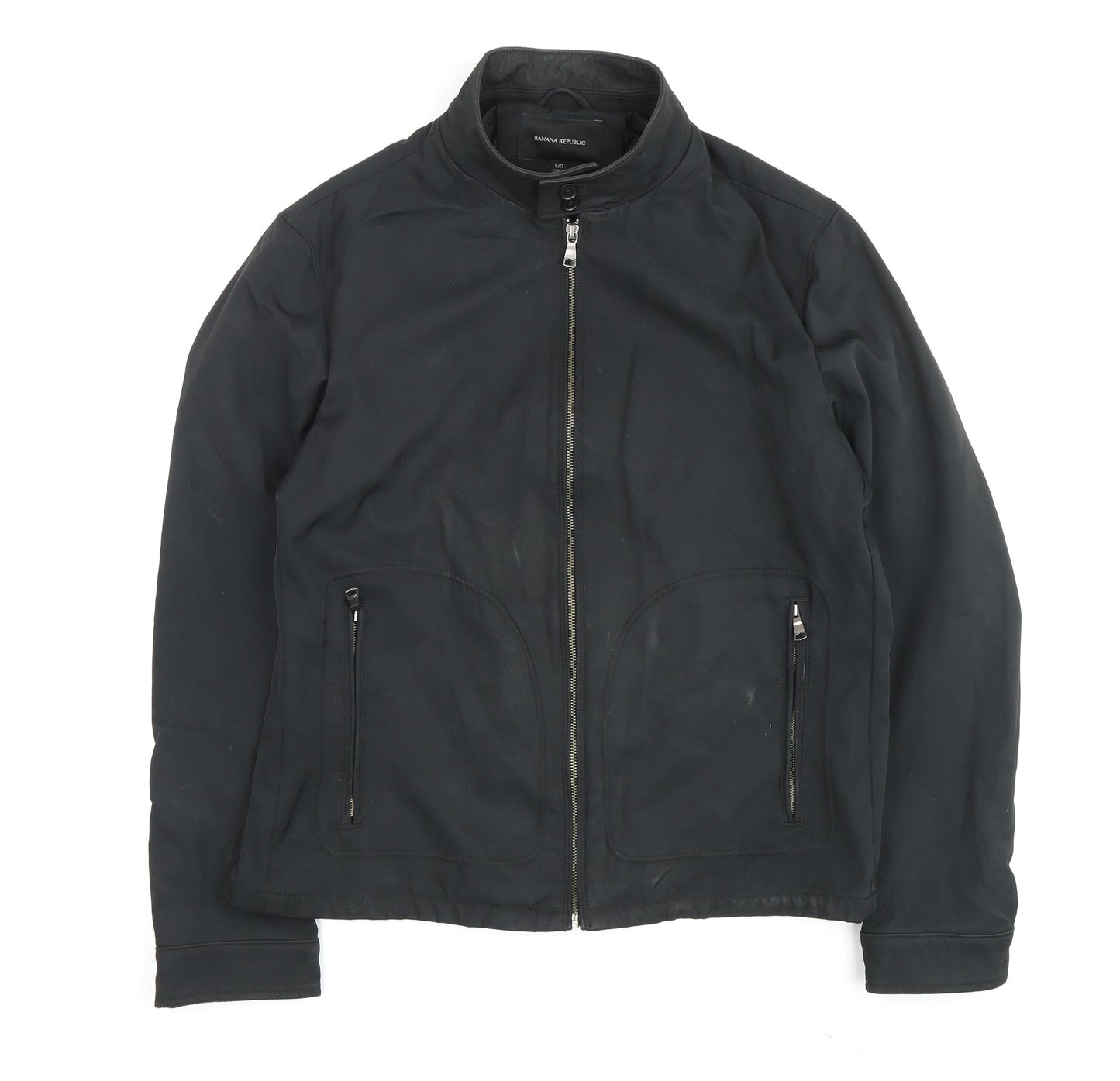Banana Republic Men's Black Mid-Length Jacket Size L