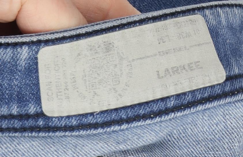 Diesel Men's Blue Straight Jeans Size 38 Larkee Medium Wash