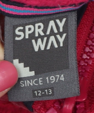 Additional view of Sprayway girls’ pink hooded puffer jacket, size 12-13