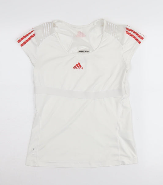 Adidas Women's White Athletic T-Shirt, Small, Breathable