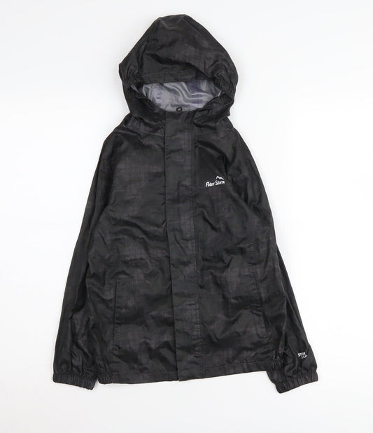 Peter Storm Boys' Black Windbreaker Jacket 7-8 Years