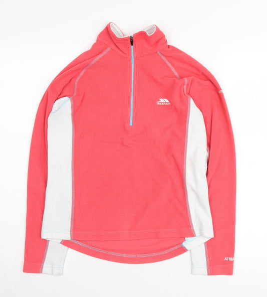 Trespass Women's Pink 1/2 Zip Fleece Sweatshirt, Size S