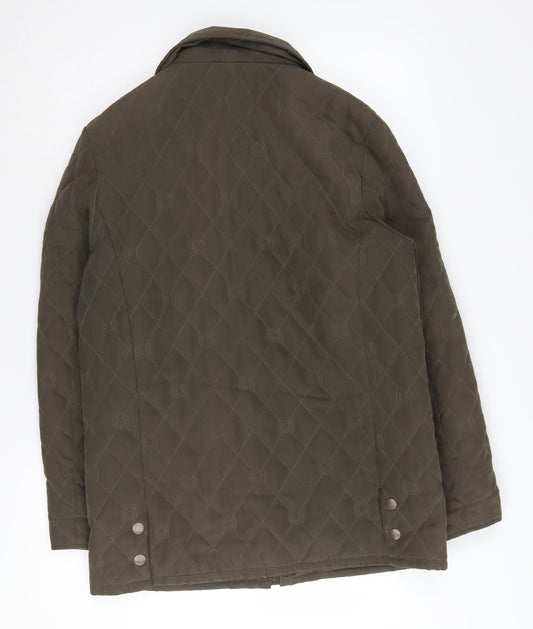 KLASSIK Women's Brown Quilted Jacket Size 12 Regular Fit