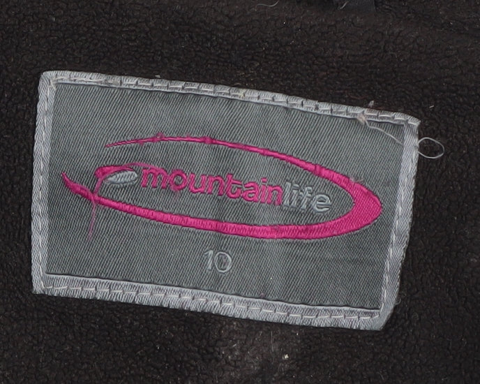 Mountain Life Women's Black Softshell Jacket, Size 10