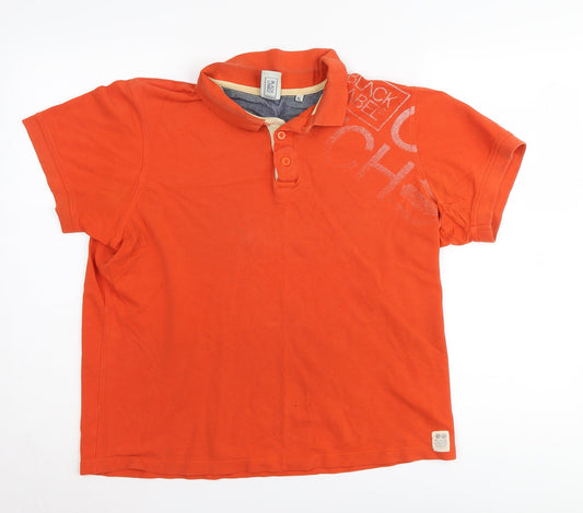 Crosshatch Men's Orange XL Polo Shirt