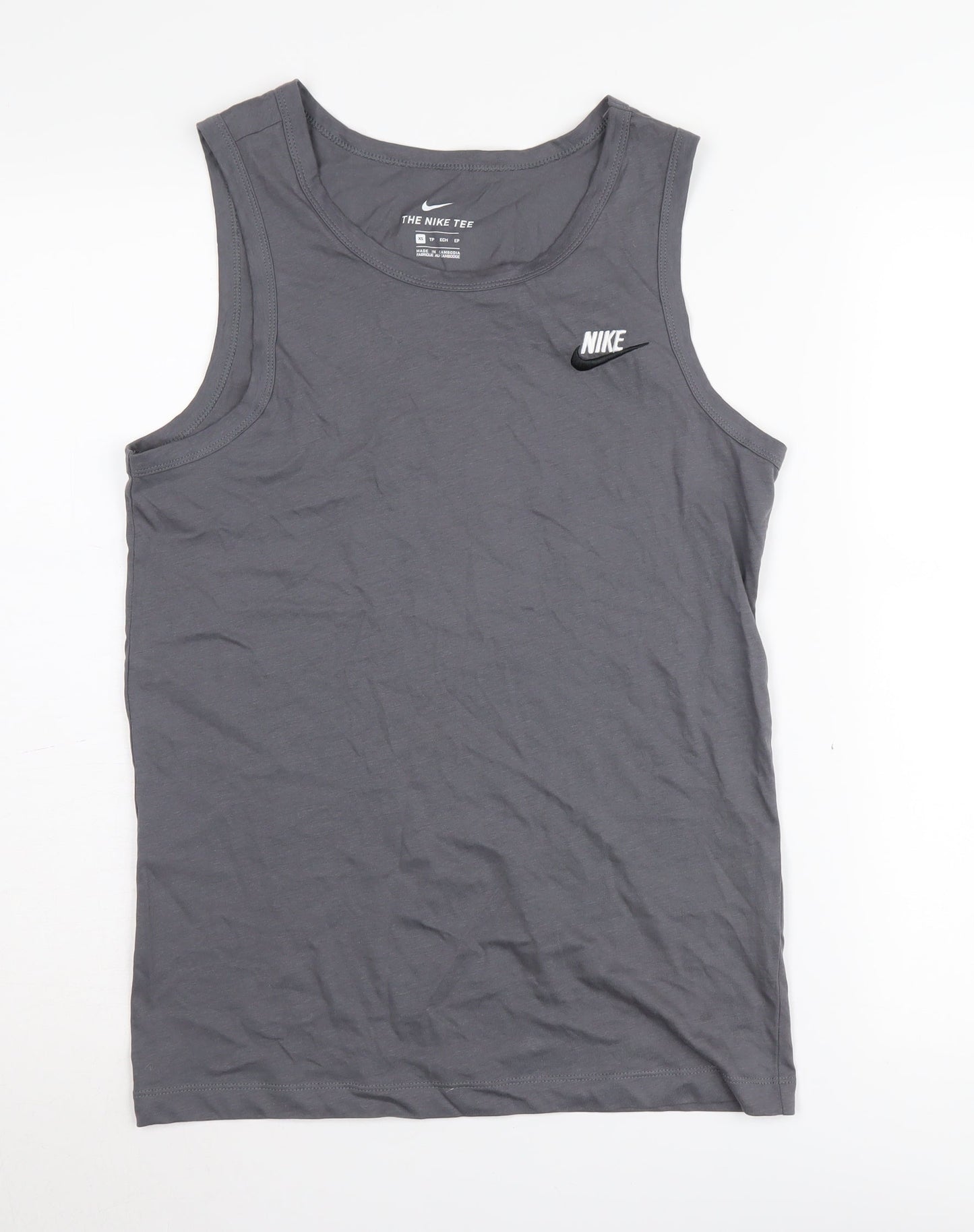 Nike Unisex Grey XS Athletic Tank for Gym Training