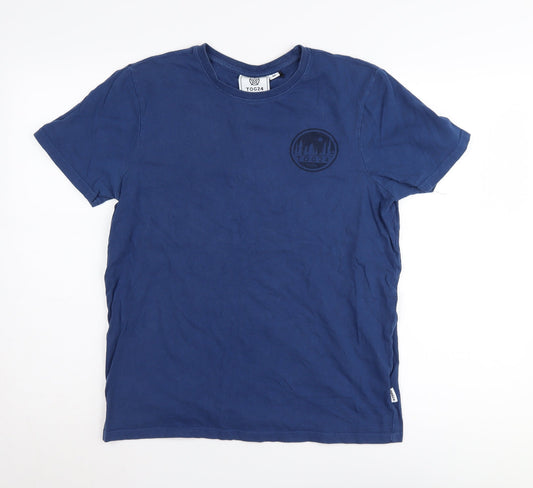 TOG24 Men's Blue Medium Cotton T-Shirt
