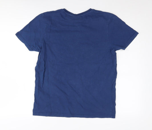 TOG24 Men's Blue Medium Cotton T-Shirt