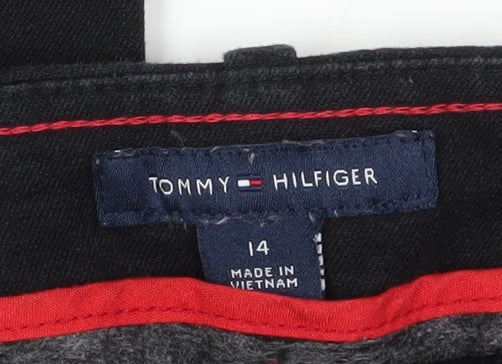 Tommy Hilfiger Women's Black Trousers, Size 14