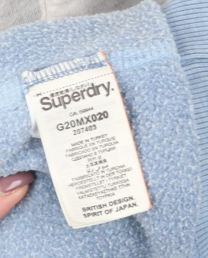 Superdry Women's Grey Hoodie Size S Logo Accent Casual Wear