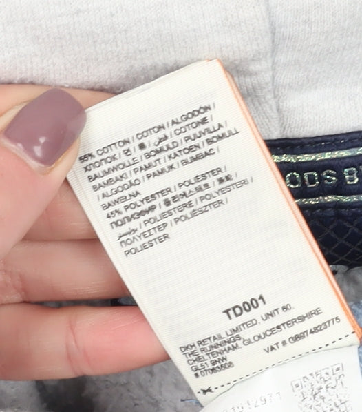 Superdry Women's Grey Hoodie Size S Logo Accent Casual Wear