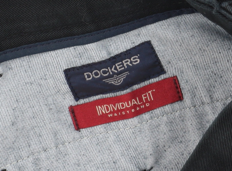 Dockers Men's Black Chino Trousers Size 40 Classic