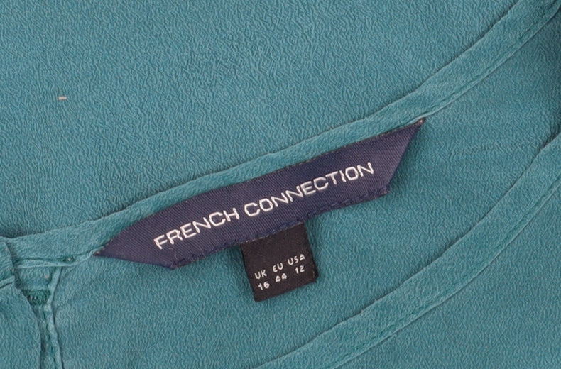 French Connection Women's Blue Relaxed Balloon Sleeve Top 16