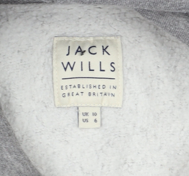 Jack Wills Women's Grey Hoodie Size 10
