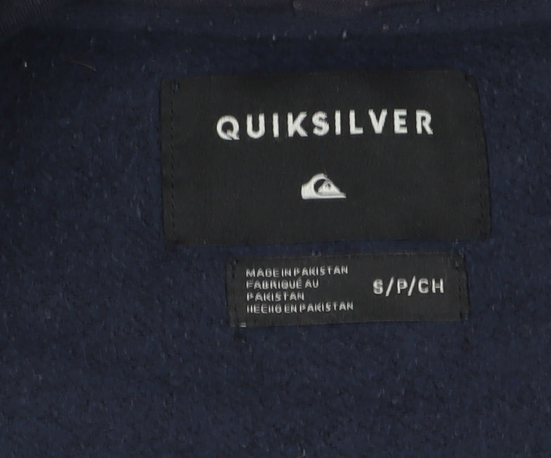 Quiksilver Men's Blue Full Zip Hoodie - Size S