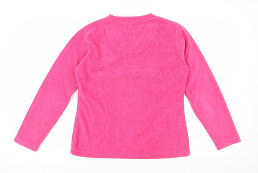 Peter Storm Women's Pink V-Neck Fleece Sweater