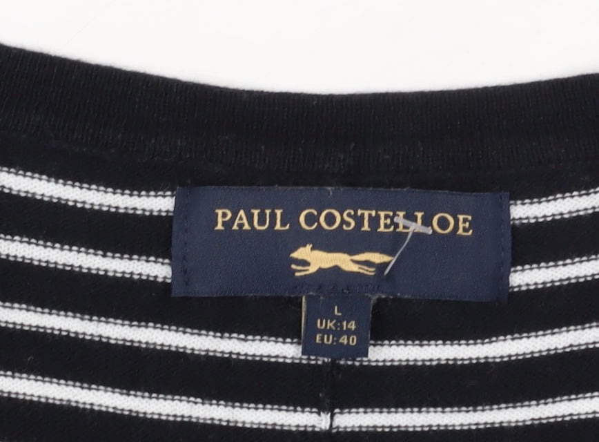 Womens UK 14 Regular Paul Costelloe Black Pullover Tight-Knit