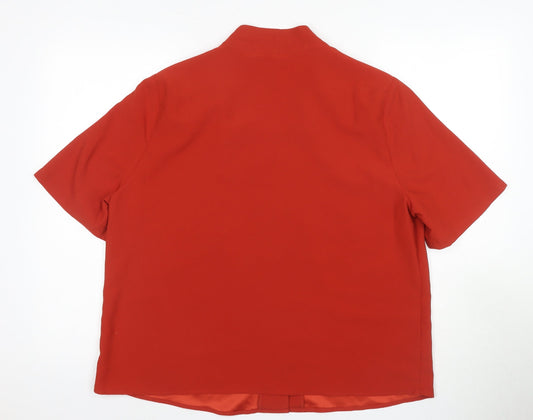 Eastex Women's Red Button-Up Top - Size 16
