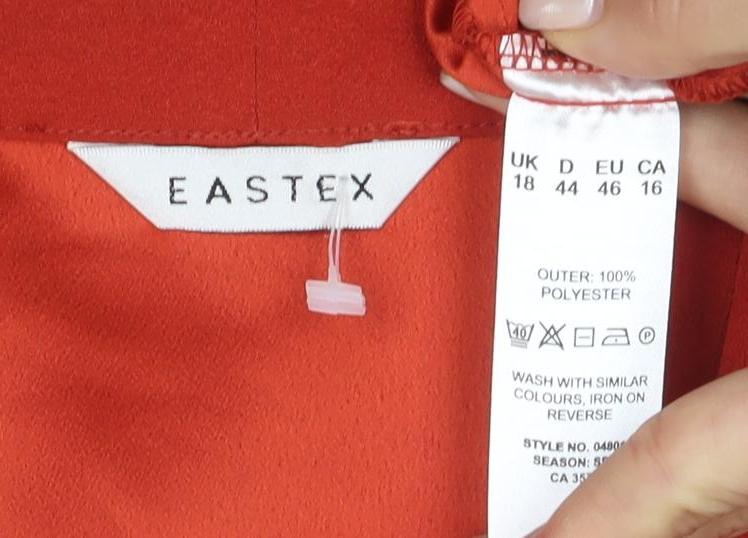 Eastex Women's Red Button-Up Top - Size 16