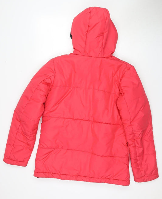 Nike Women's Pink Puffer Jacket Size 10/12