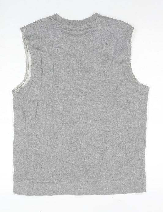 Jack & Jones Grey Sleeveless Crew Neck T-Shirt M