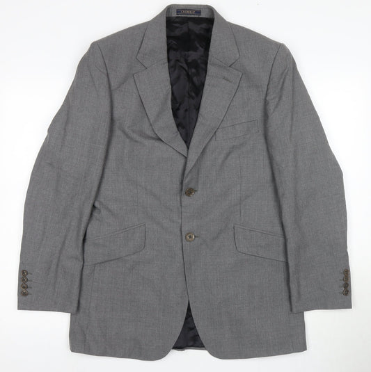 Crombie Men's Grey Blazer Size 38 Regular Wool