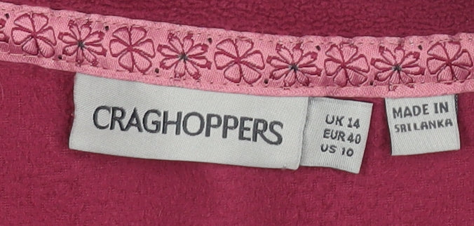 Craghoppers Women's Red Fleece Pullover Sweatshirt, Size 14