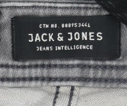 Jack & Jones Men’s Grey Slim Straight Jeans