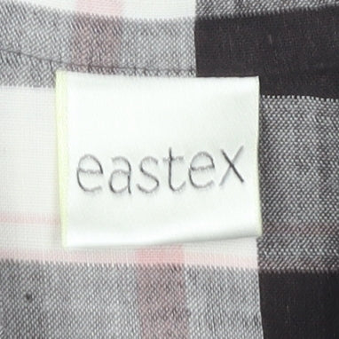 Eastex Women's Black Plaid Button-Up Shirt, Size 12