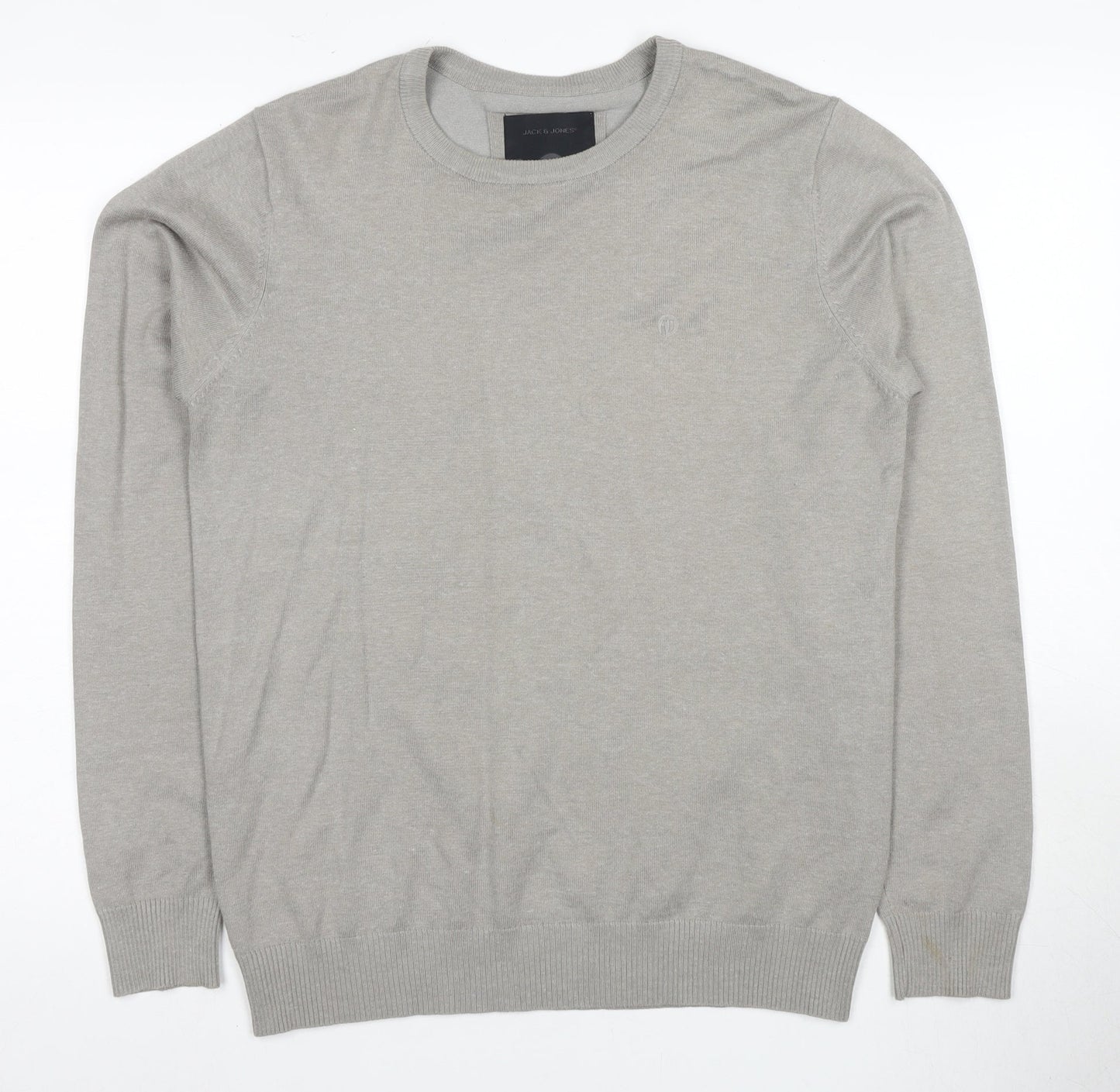 Jack & Jones Men's Grey Pullover Jumper Size S