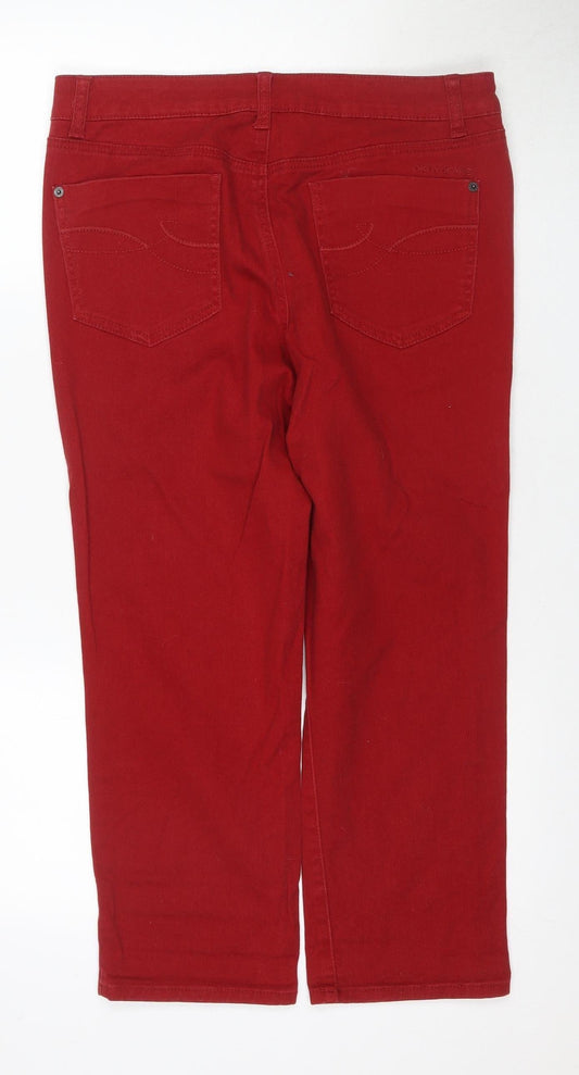 DKNY Women's Red Regular Jeans Size 10