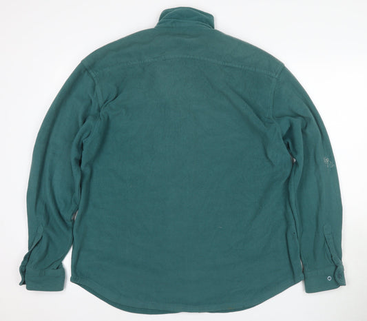 Hawkshead Men's Green Fleece Jacket L Collared Button
