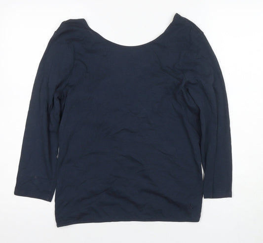 Jack Wills Women's Blue Scoop Neck Top Size 10
