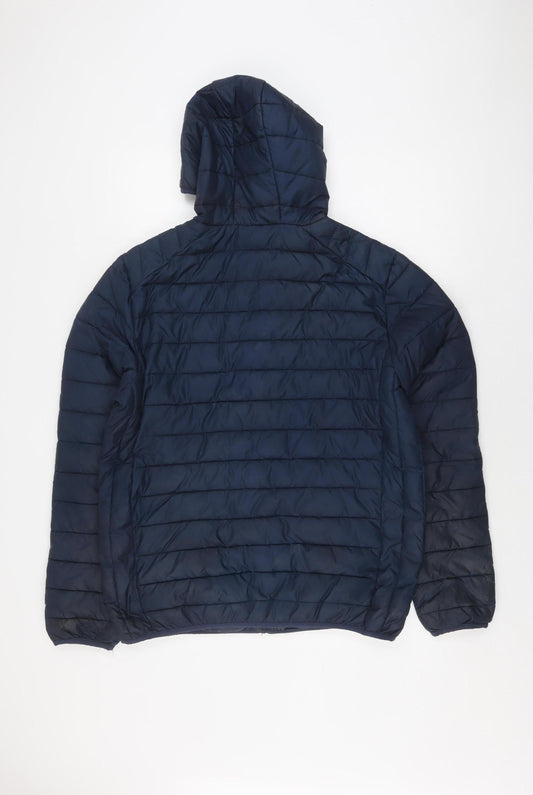 Ellesse Men's Blue Puffer Jacket - L - Winter Essential