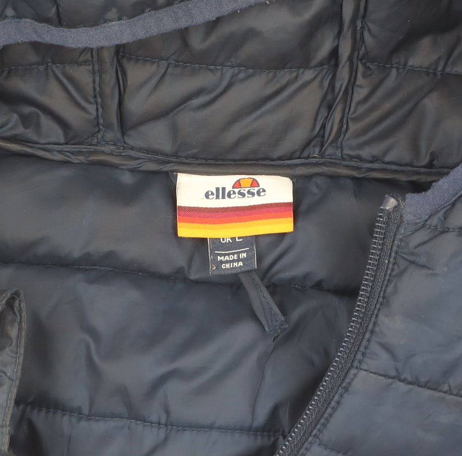 Ellesse Men's Blue Puffer Jacket - L - Winter Essential