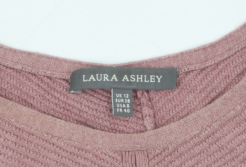 Laura Ashley Women's Pink Jumper Pullover Size 12