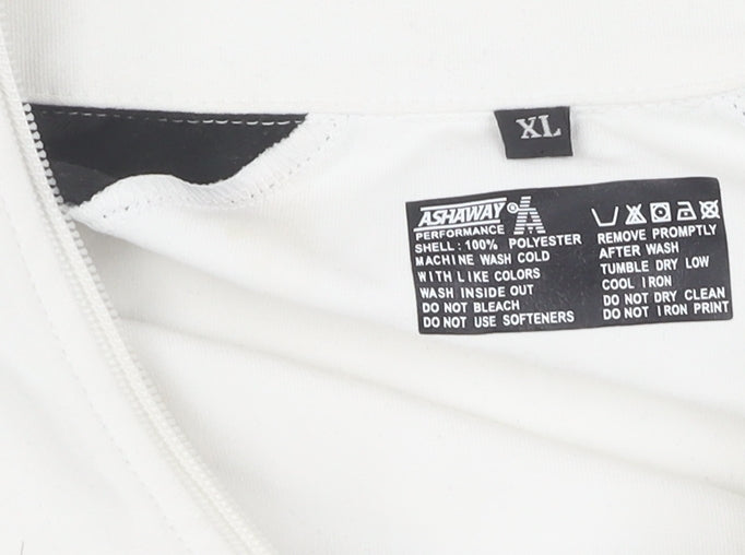 Additional view of Ashaway Men's Track Jacket XL White Polyester Full Zip