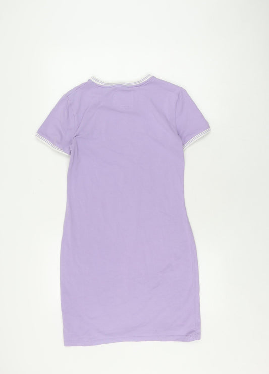 Jack Wills Women's Purple T-Shirt Dress Size 10