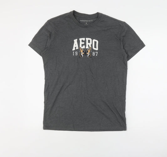 Aéropostale Men's Grey S Graphic T-Shirt Regular Fit