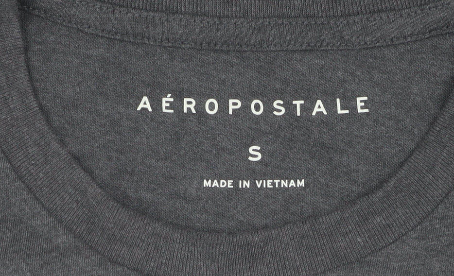 Aéropostale Men's Grey S Graphic T-Shirt Regular Fit