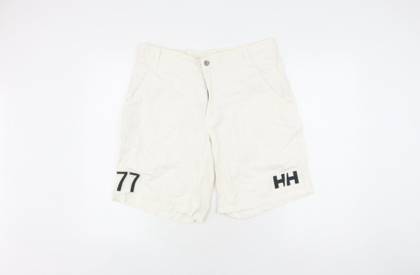Helly Hansen Unisex White Logo Cotton Shorts Size 10
