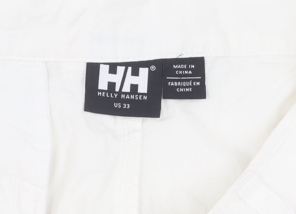 Helly Hansen Unisex White Logo Cotton Shorts Size 10