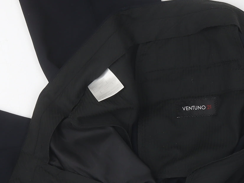 Ventuno 21 Men's Black Formal Tapered Trousers