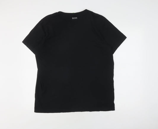 Hugo Boss Men's Black XL Graphic Slim Fit T-Shirt