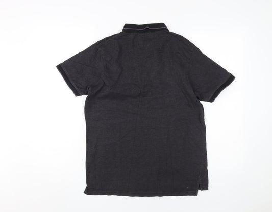 Red Herring Men's Black Medium Polo Shirt, 100% Cotton