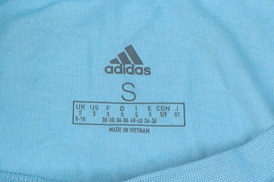 Adidas Unisex Blue Cotton T-Shirt Size S Casual Wear