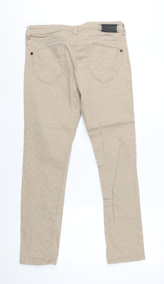 Adidas Women's Beige Polka Dot Skinny Jeans M