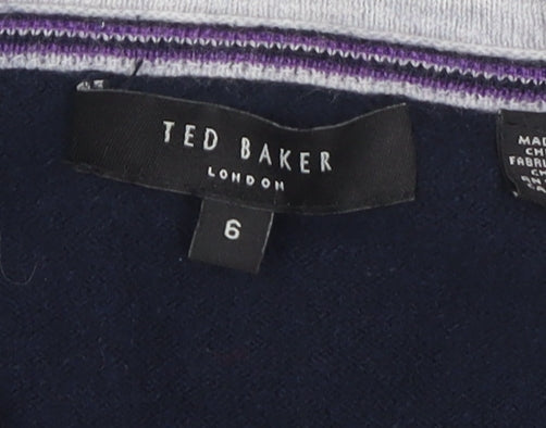 Ted Baker Men's Blue Wool Pullover Jumper, 6XL
