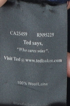Ted Baker Men's Blue Wool Pullover Jumper, 6XL
