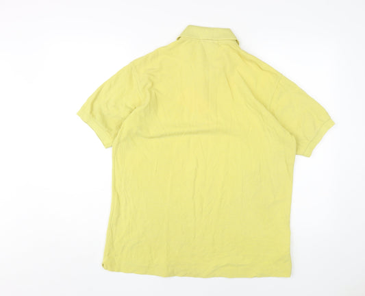 Lacoste Men's Yellow Classic Polo Shirt L